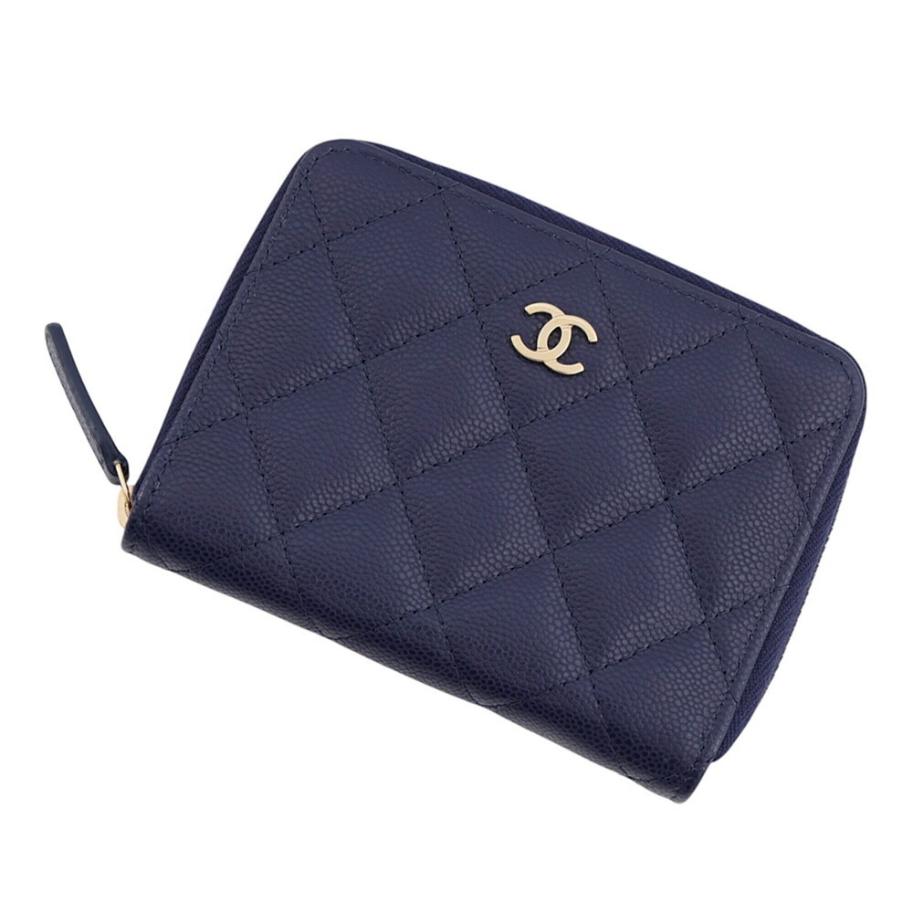 Chanel Bi-fold Wallet Matelassé Coco Mark Small Caviar Skin AP4652 CHANEL Wom...